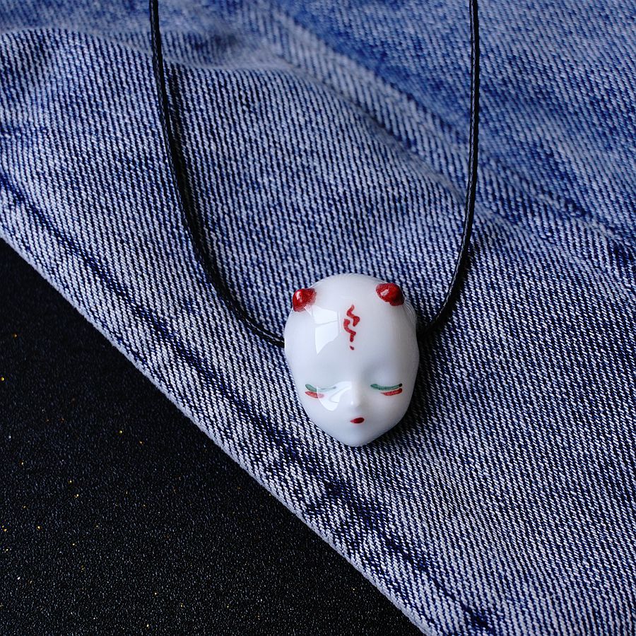 Wholesale Ghost Face Ceramic Necklace