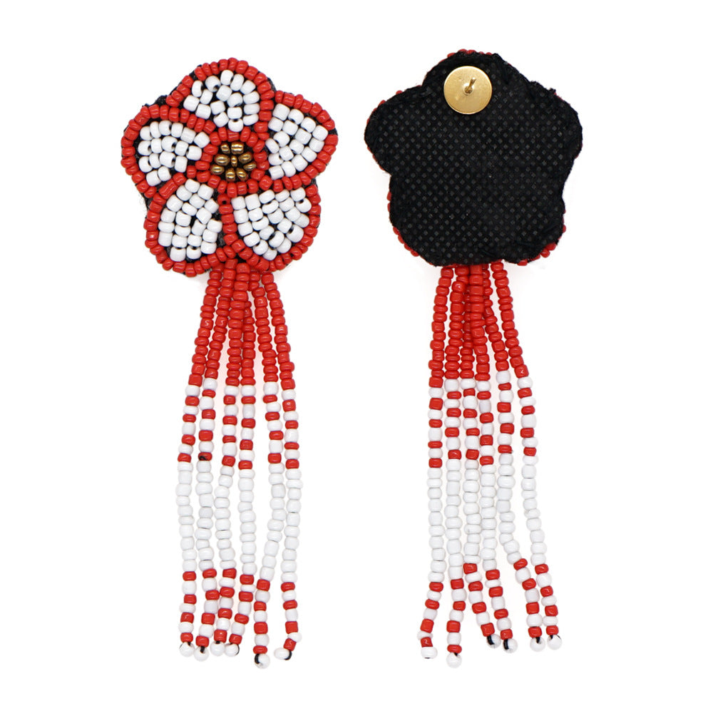 Wholesale Jewelry Ethnic Eyes Rice Beads Earrings