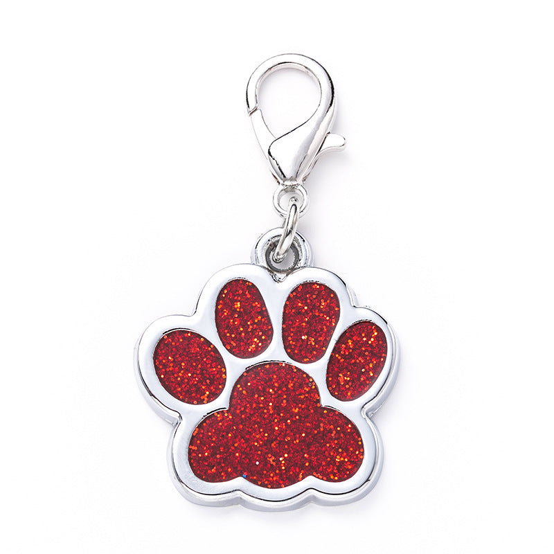 Wholesale Glitter Footprint Alloy Keychain