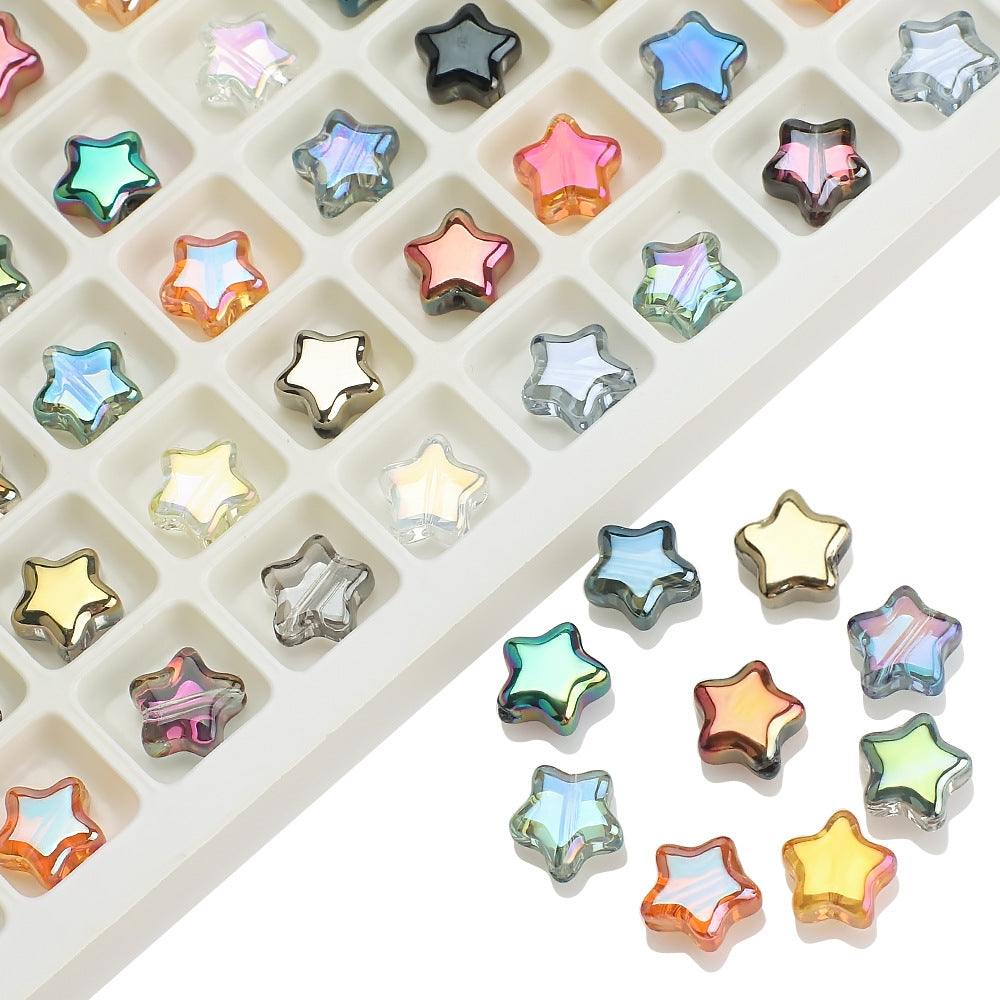 Wholesale 100PCS 8MM Star Glass Crystal Beads