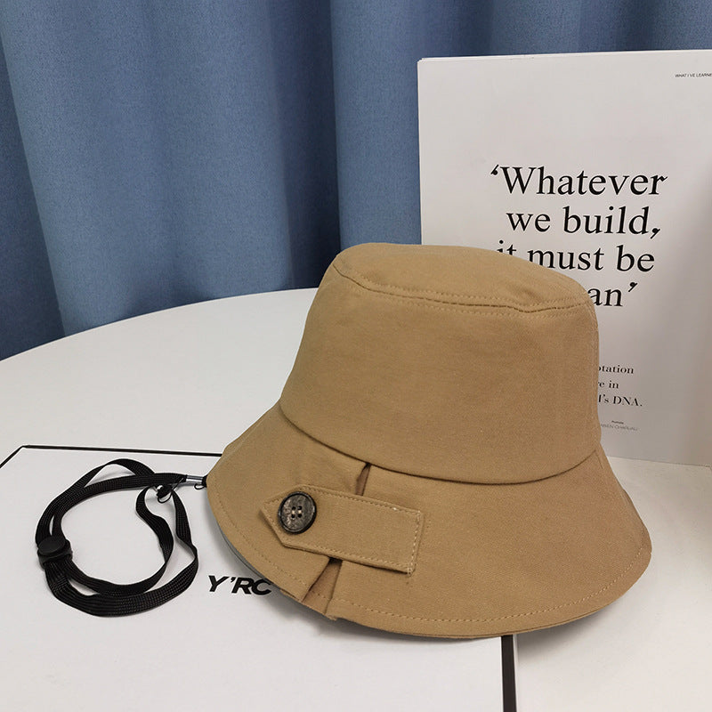 Wholesale Cotton Button Ruffle Bucket Hat