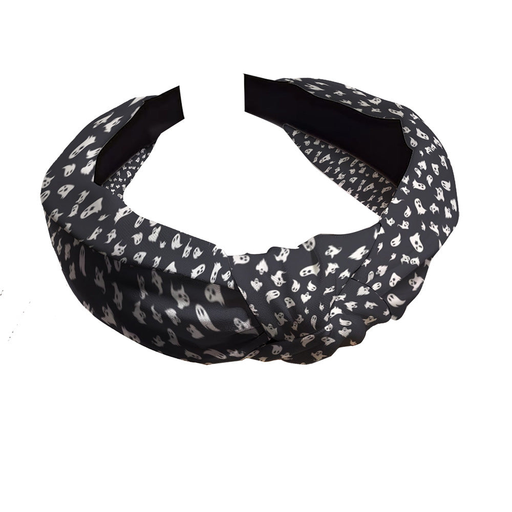 Wholesale Halloween Printed Knotted Fabric Headband