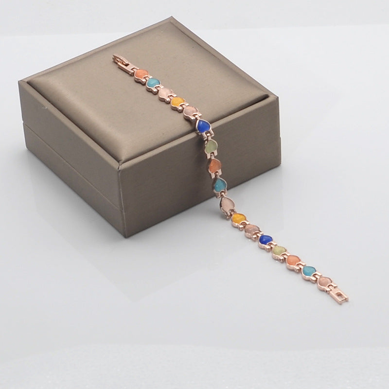 Pulsera De Imán De Corazón De Ópalo Natural al por mayor
