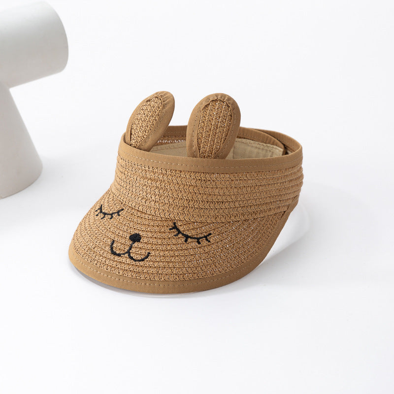 Wholesale Straw Kids Empty Beach Sun Hats