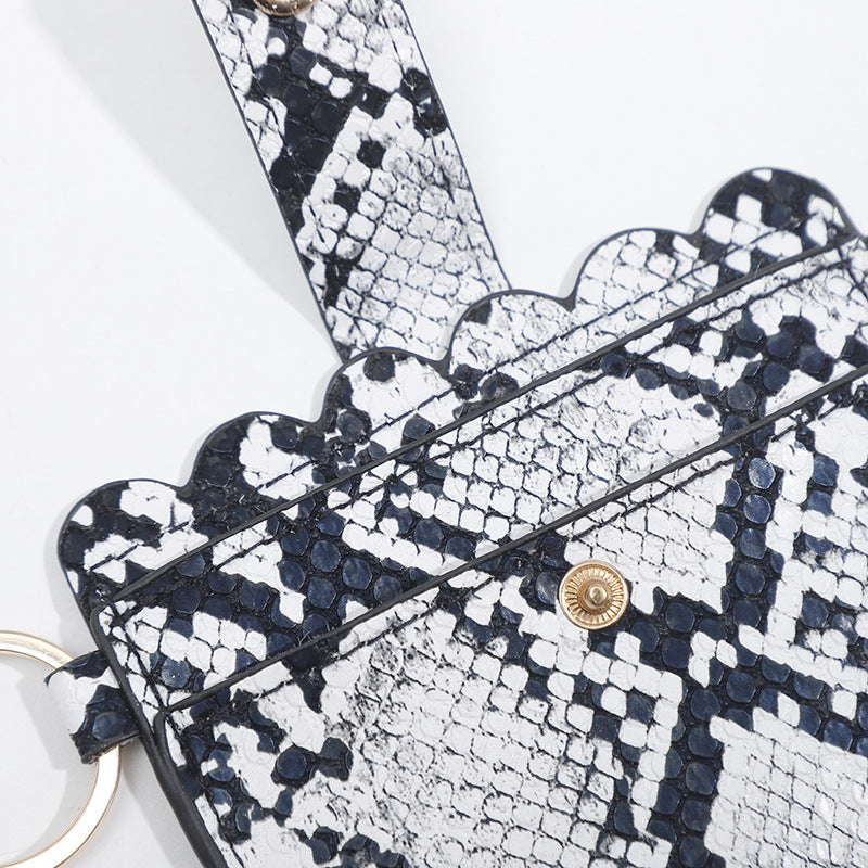 Llavero de la tarjeta de patrón de serpiente de cuerda al por mayor