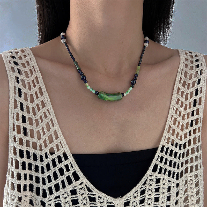 Wholesale Chinese Style Handmade Natural Stone Necklace