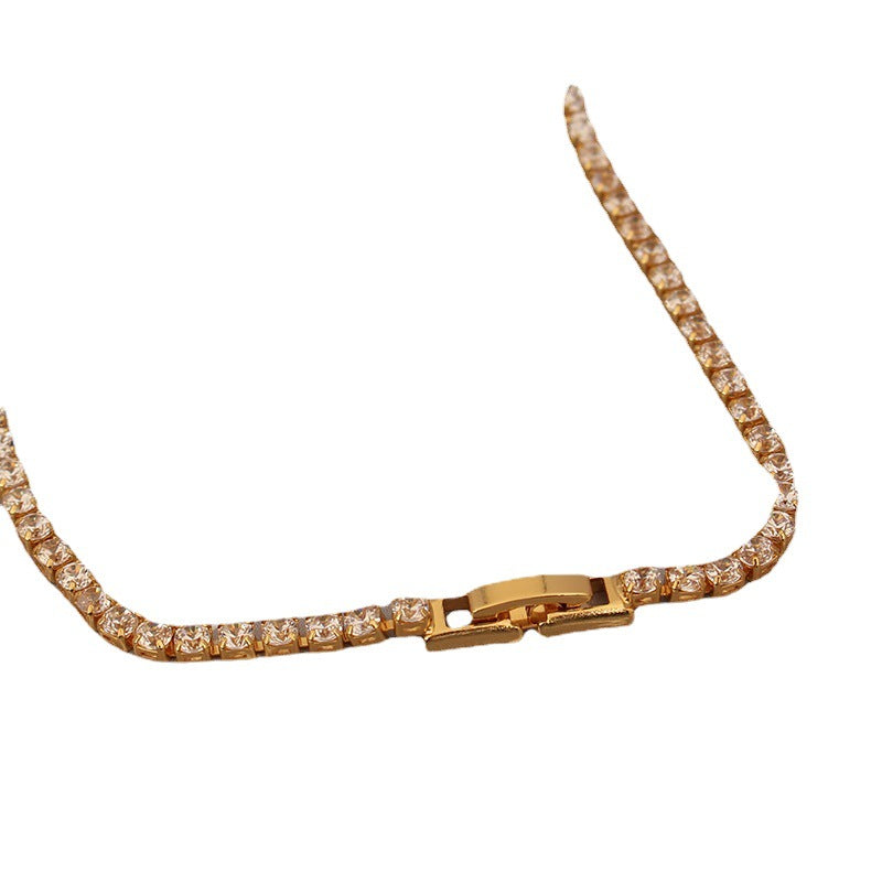 Wholesale Zircon Full Diamond Copper Necklaces