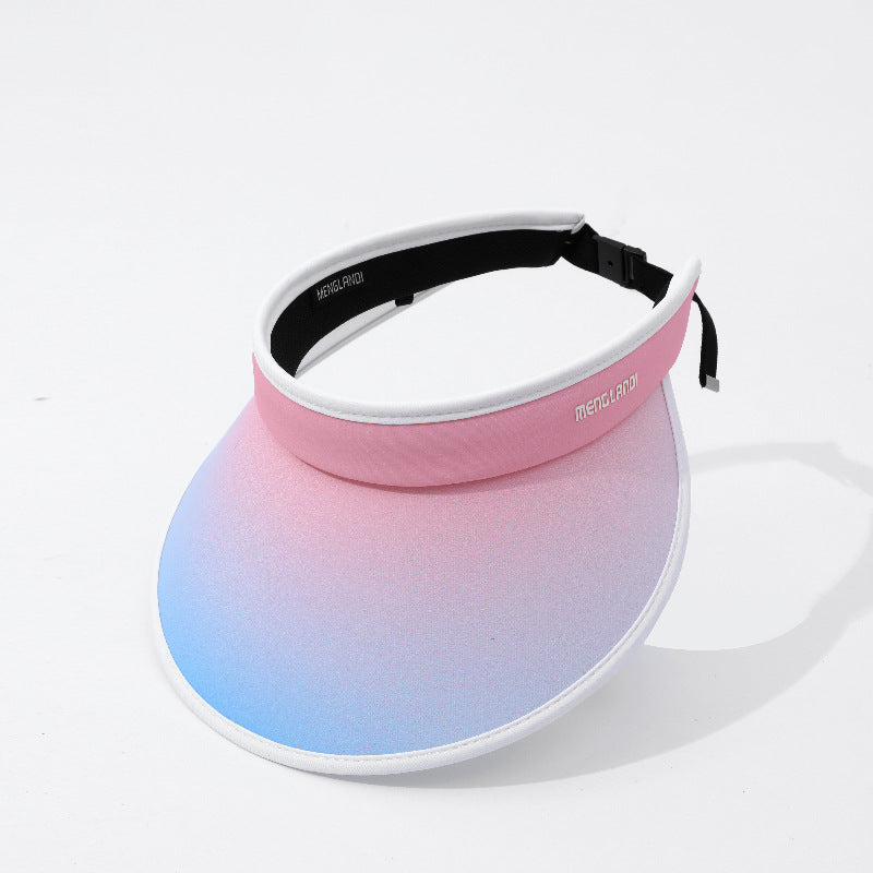 Visor de cinta de gradiente de algodón para niños al por mayor Sombrero vacío