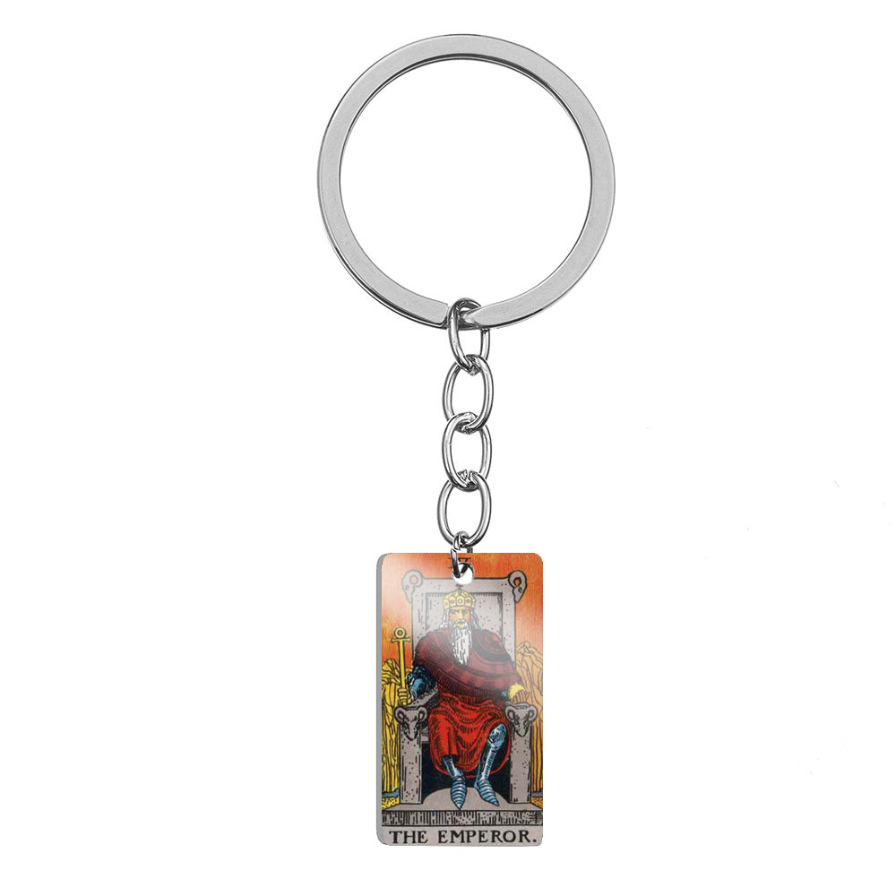 Wholesale Tarot Color Printing Stainless Steel Keychain