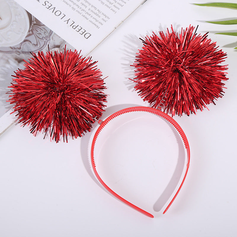 Venda al por mayor del partido de la bola de pelo del laser de la seda brillante colorida