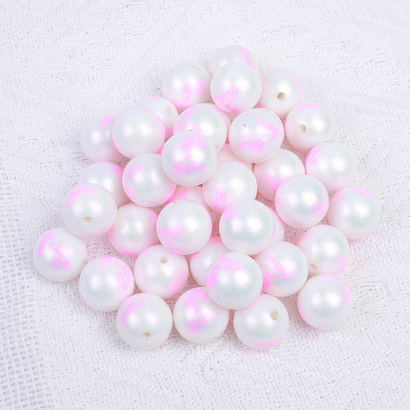 Wholesale 100PCS New Imitation Pearl Colorful Silicone Beads
