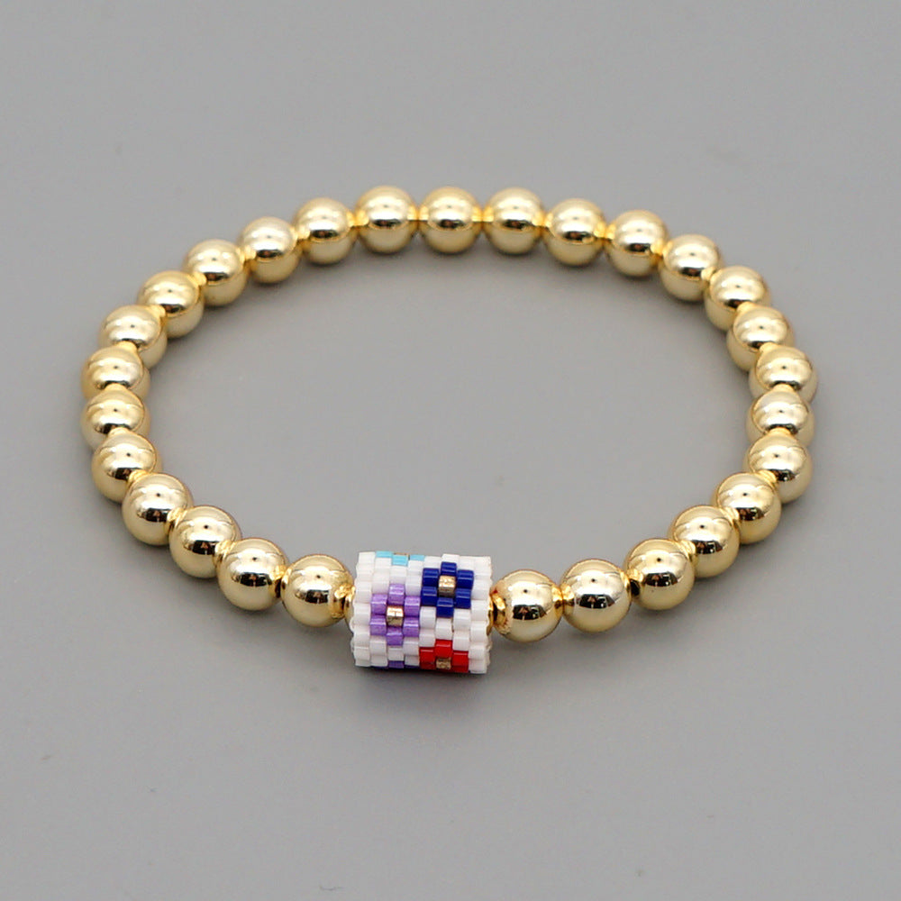 Wholesale Bohemian Ethnic Eyes Glass Bracelet