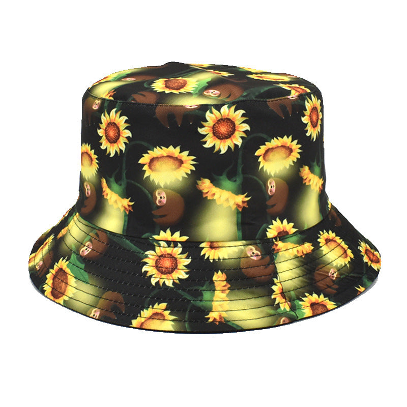Wholesale Polyester New Chrysanthemum Printing Fisherman Hat