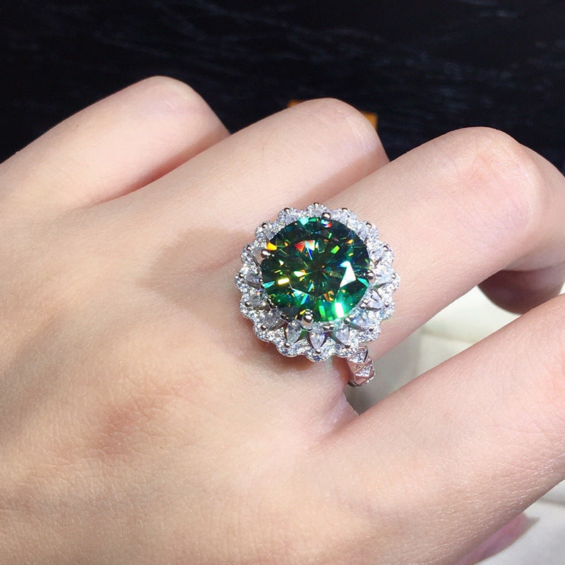 Wholesale Teal Zircon Copper Rings