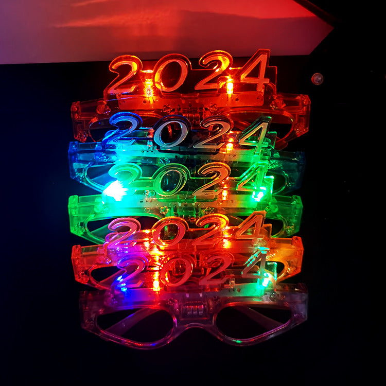 Wholesale PS New Year Luminous Glasses Toys