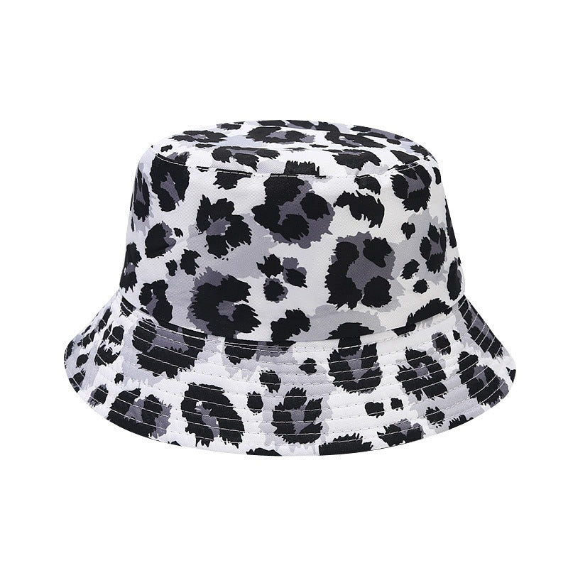 Wholesale Cotton Polyester Foldable Leopard Print Reversible Fisherman Hat
