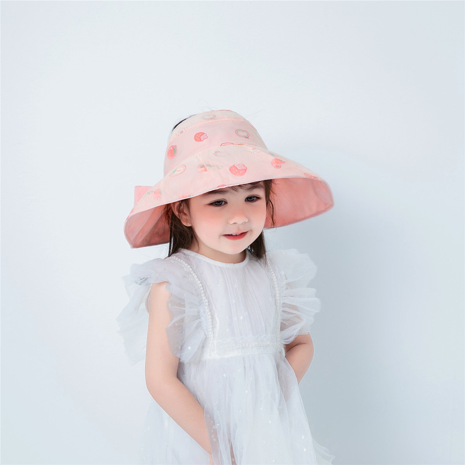 Wholesale Cotton Children's Bow Sunscreen Caps