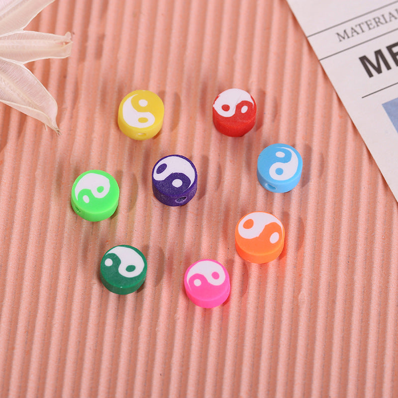 Venta al por mayor 1000PCS 10mm Fruit Smiley Flowers Smoky Beads