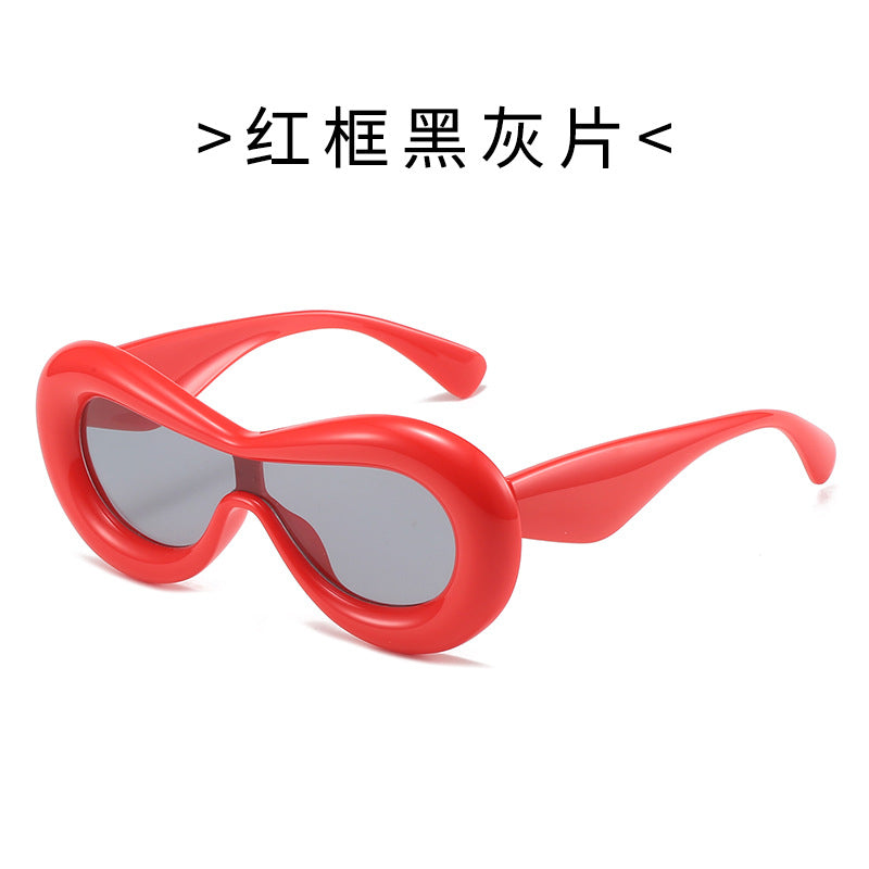 Wholesale PC Personalized Wide-brimmed One-piece Sunglasses