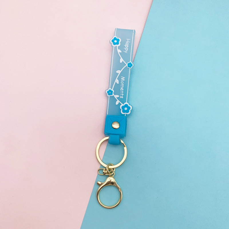 Wholesale Soft Gum Candy Color Lanyard Keychains