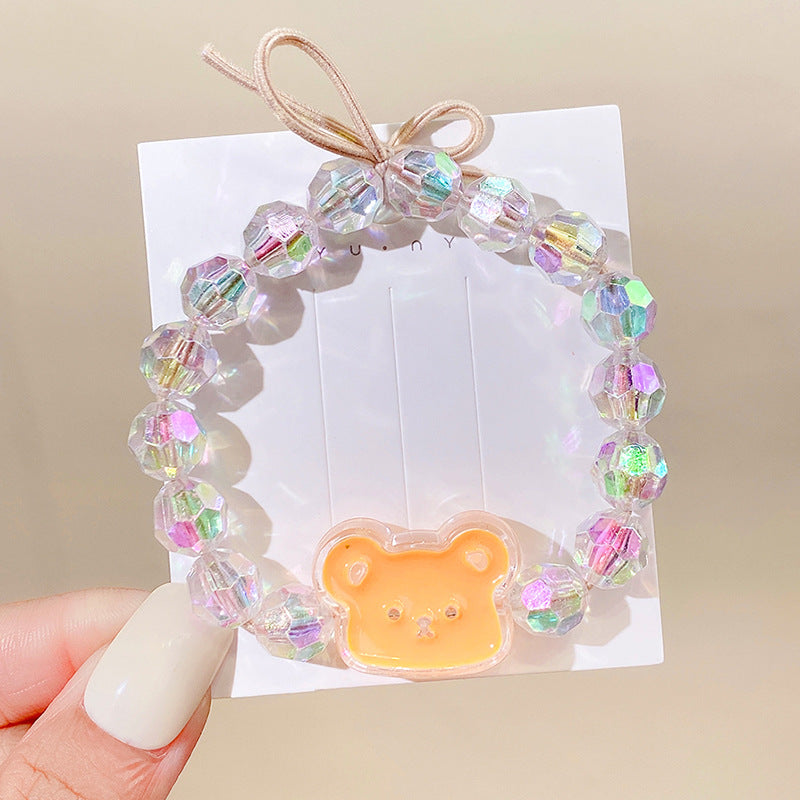 Wholesale Hair Tie Bracelet Dual Purpose Cartoon Plastic Beaded Bracelet
