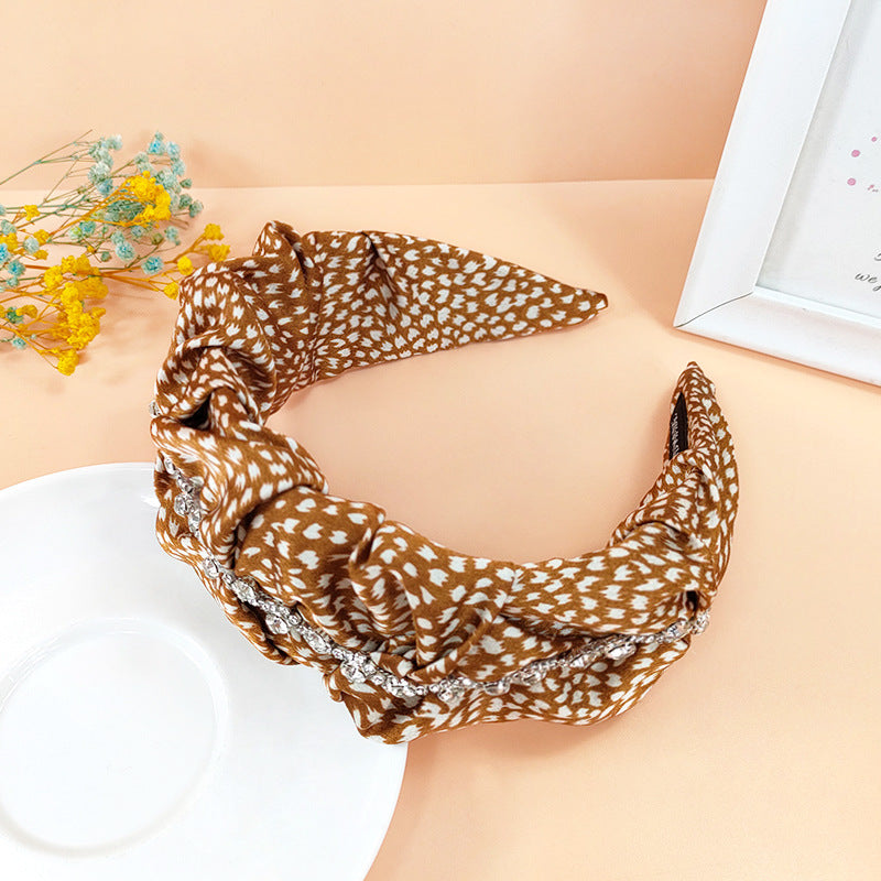 Venta al por mayor Diadema De Diamantes De Imitación De Cadena De Leopardo