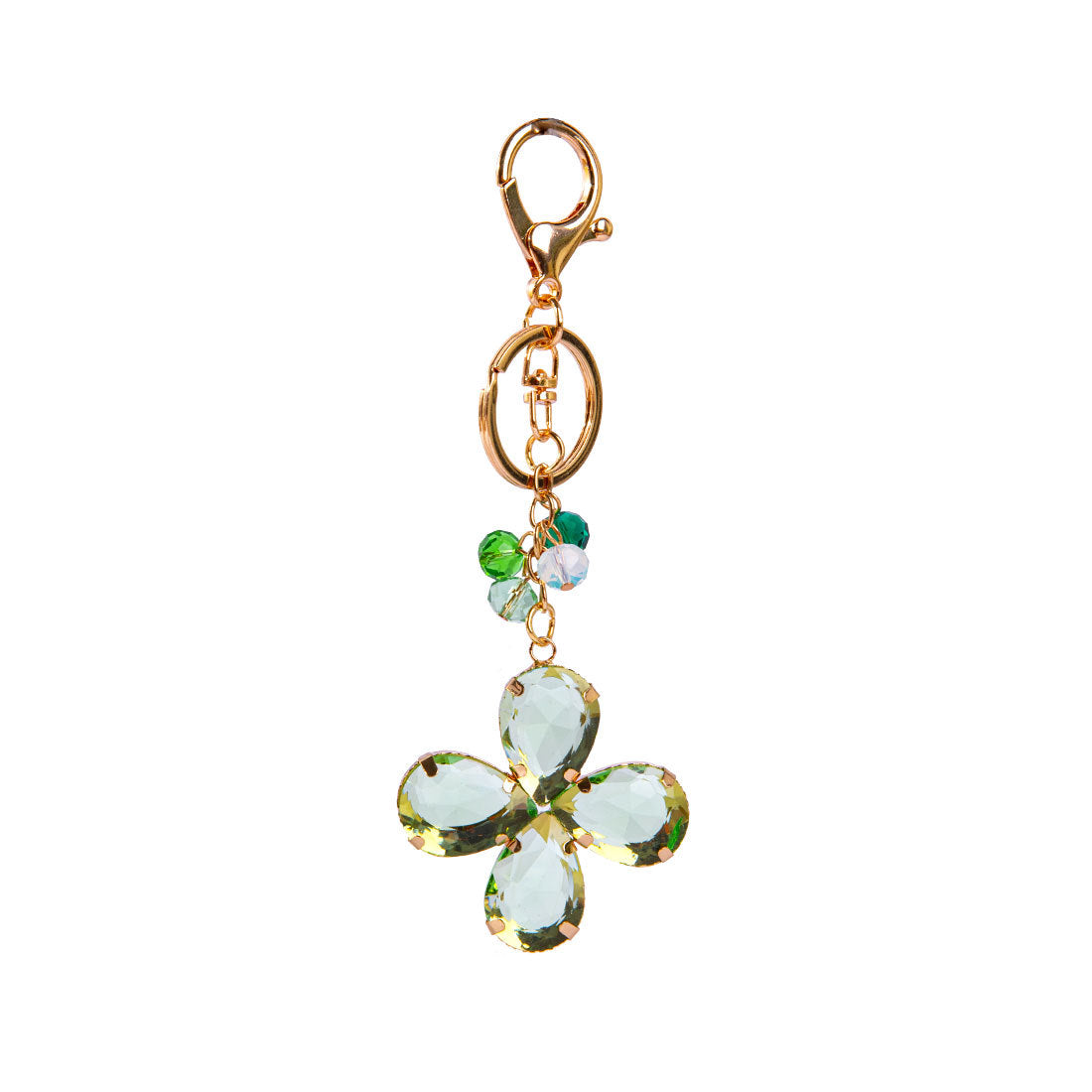 Wholesale Lucky Clover Crystal Keychain