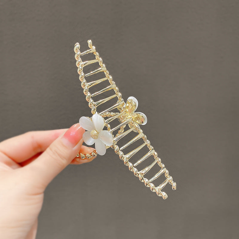 Wholesale Clip Headdress Opal Flower Shark Alloy Clip Hairpin