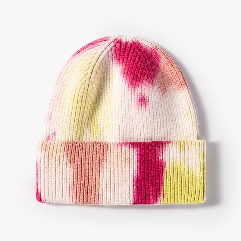Wholesale Tie-dyed Knitted Cotton Wool Hat