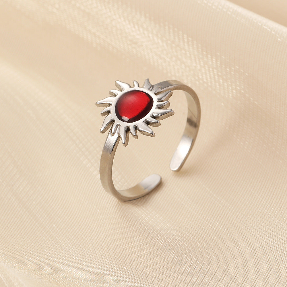 Wholesale Stainless Steel Open Red Sun Drip Oil Ring