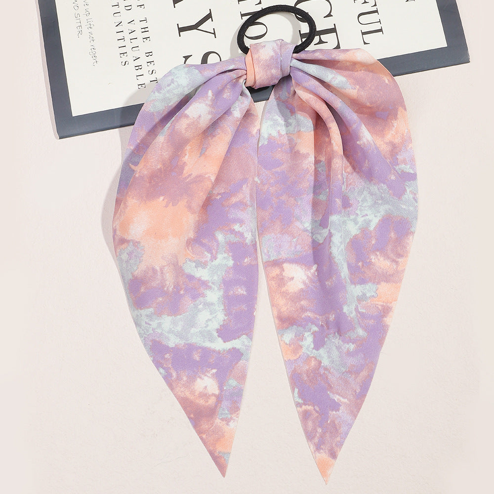 Wholesale Cow Streamers Fabric Hair Scrunchies