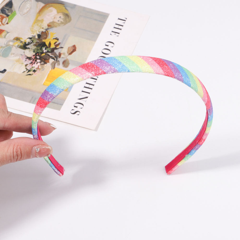 Wholesale Glitter Gradient Color Kids Cloth Headband