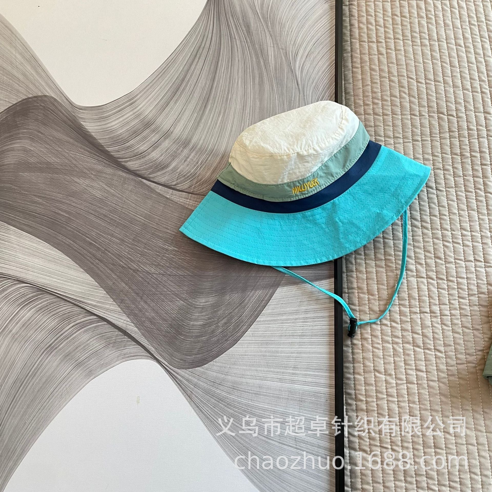 Venta al por mayor Sombrero de cubo de algodón para niños Colorblock