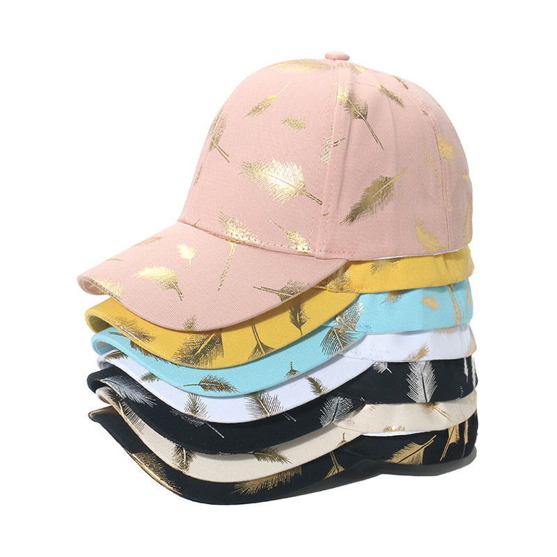 Capilla de béisbol de Silver Feather plateado de estampado caliente de poliéster al por mayor