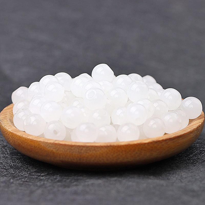 Wholesale 4/5/6/8/10MM White Glass Beads