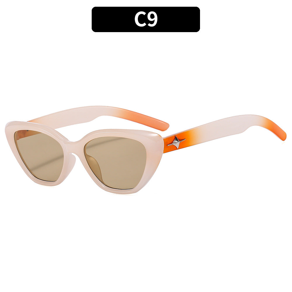 Wholesale PC Small Frame Cat's Eye UV Resistant Sunglasses