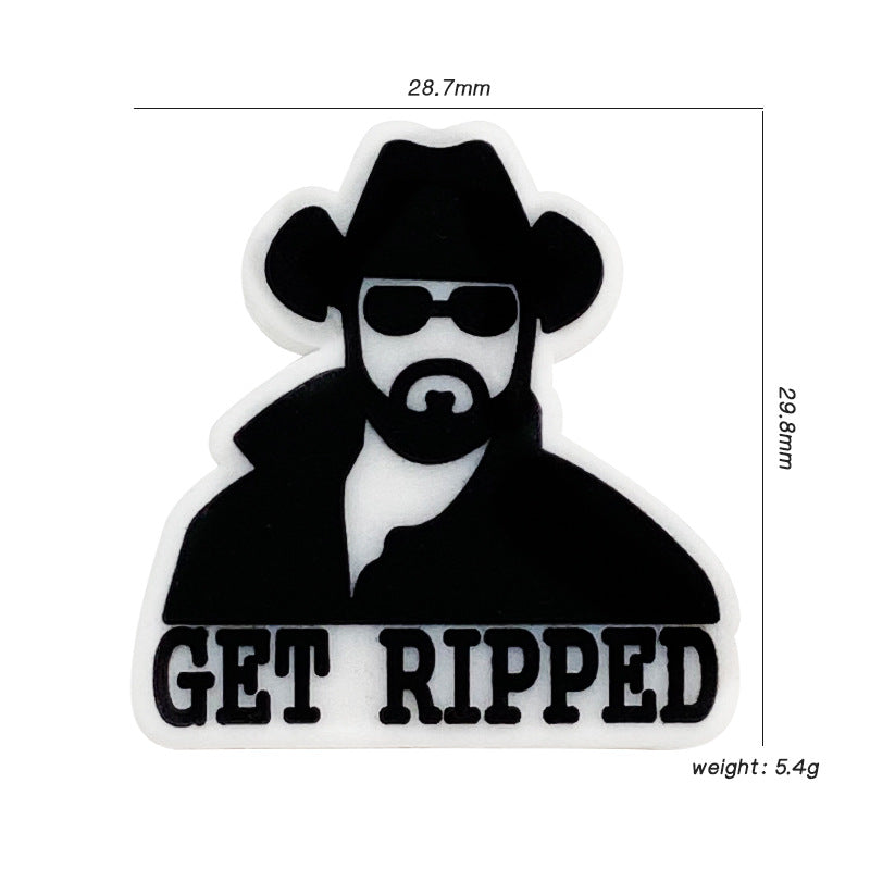 Al por mayor 10 piezas/paquete de cuentas de silicona del hombre negro