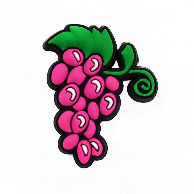 Wholesale 100pcs Cartoon Purple DIY Silicone Shoe Buckle