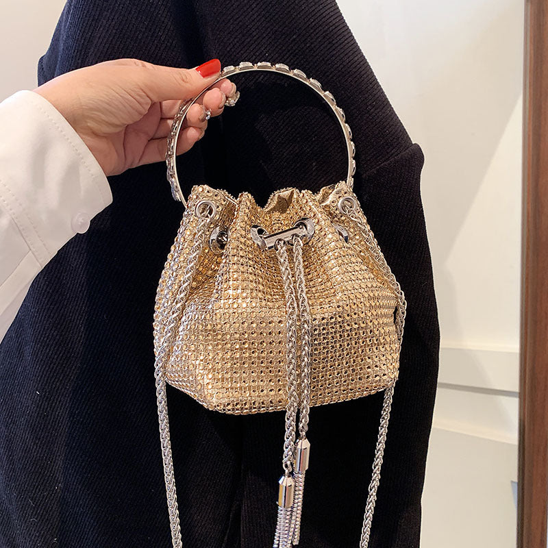 Mini Bolso Cubo Diagonal De Diamantes Brillantes al por mayor