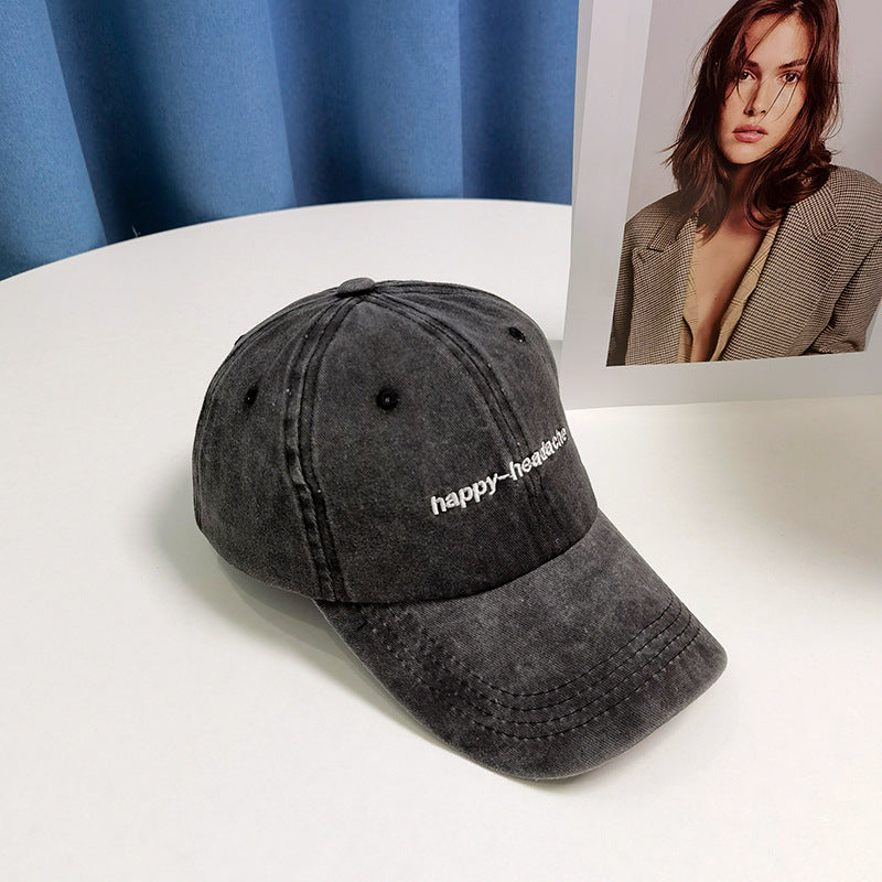 Wholesale Washed Cotton Letter Embroidery Caps