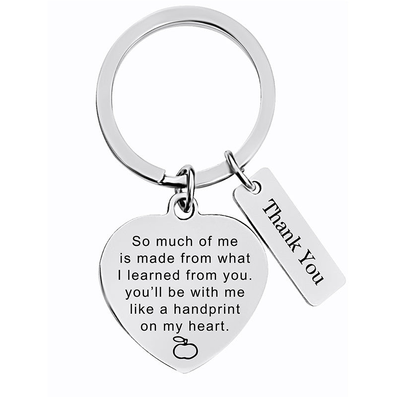 Wholesale Teacher's Day Metal Keychain Thanksgiving