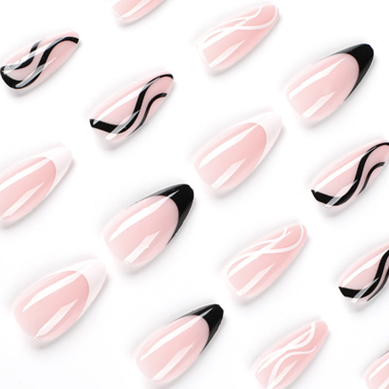 Wholesale Black and White Mandarin Duck French Manicure Glue