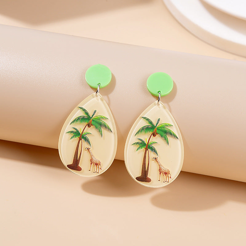 Joyas al por mayor Cute Doll Cartoon Acrílico Pendientes