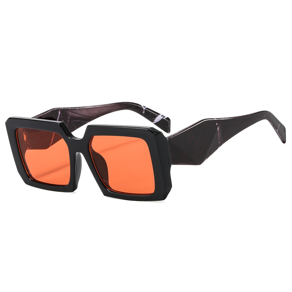 Wholesale PC Large Frame Square Irregular Wide Leg Sunglasses