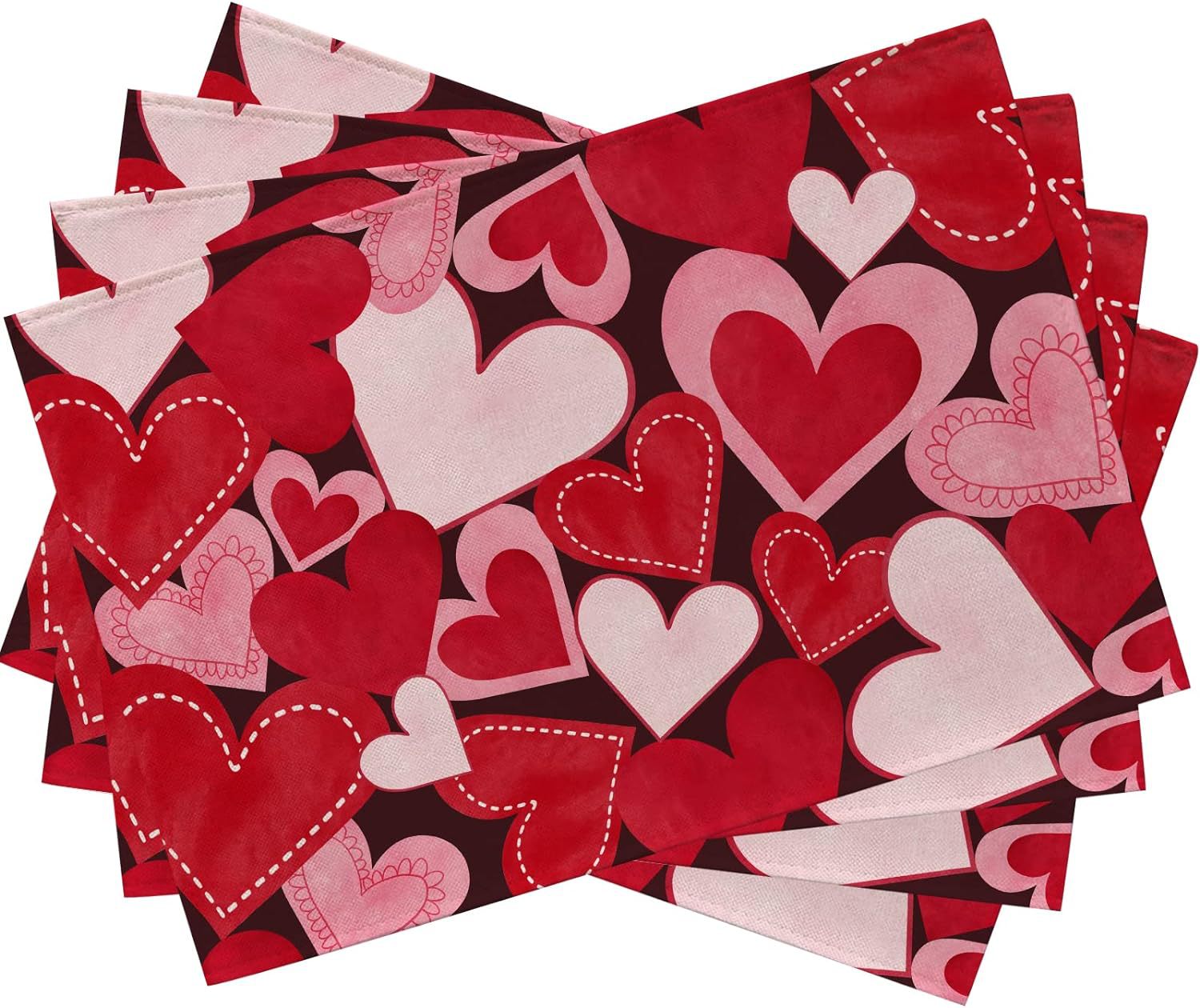 Wholesale Valentine's Day Polyester Table Flag and Mat Set