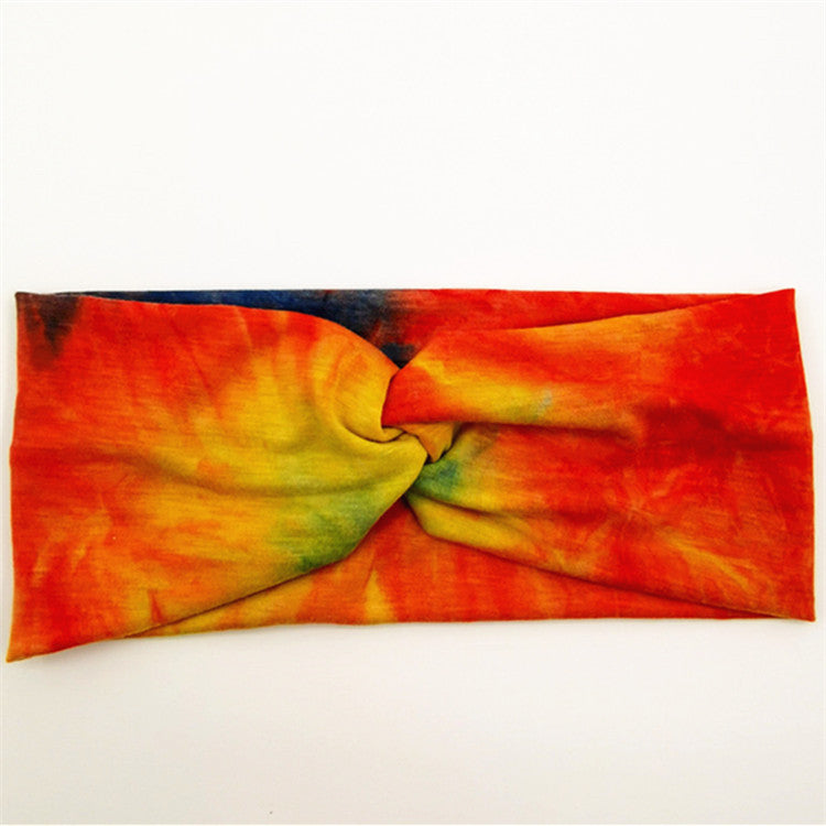 Diadema De Algodón De Tela Tie Dye al por mayor