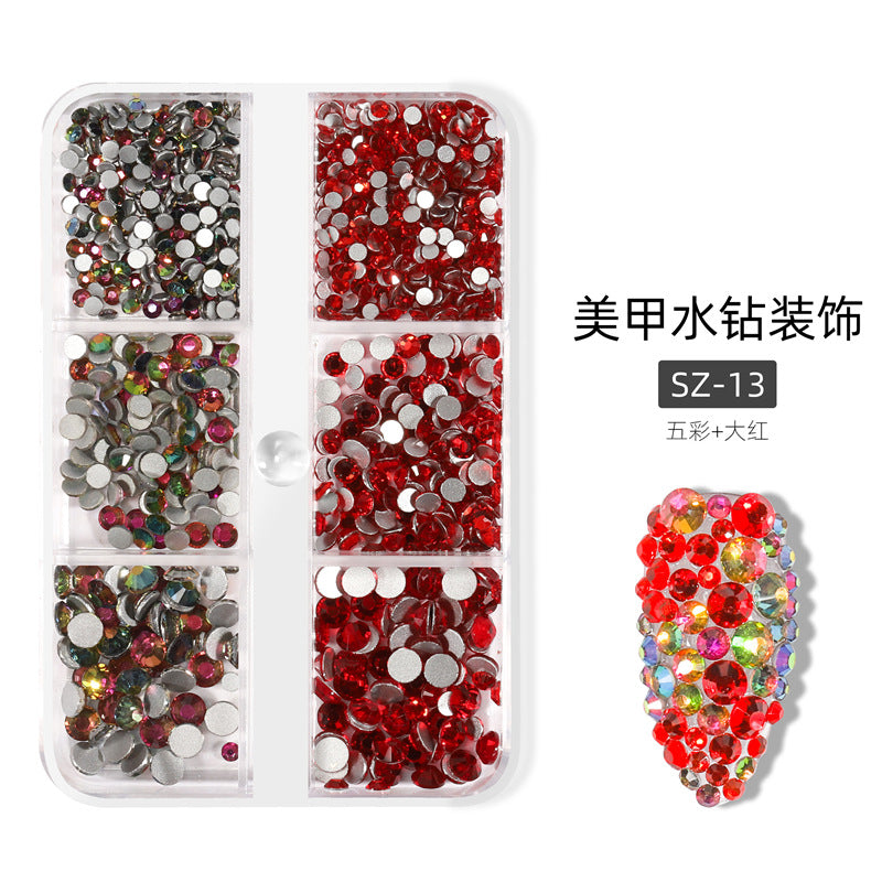 Wholesale Pearl 16-pack Nail Rhinestone Jewelry