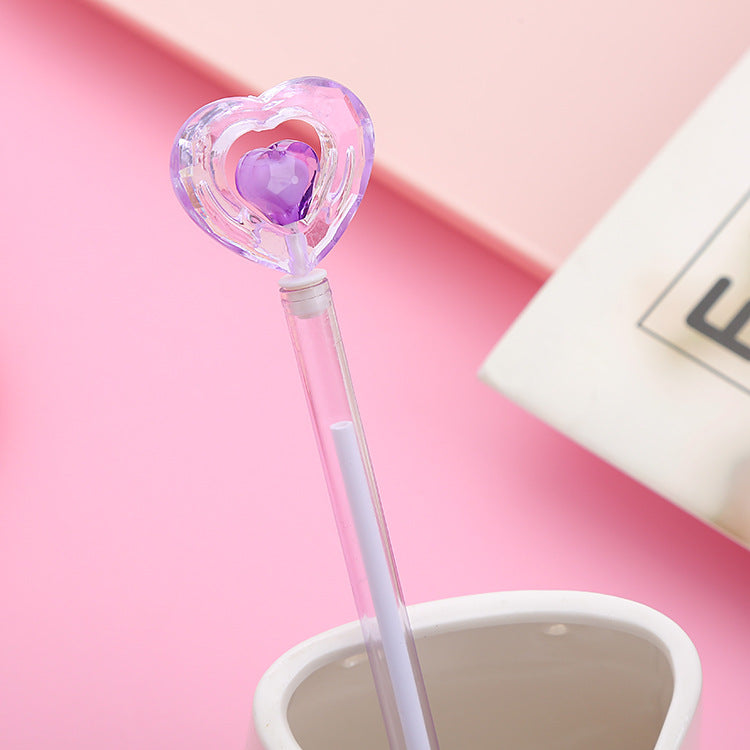 Wholesale Plastic Crystal Heart Ballpoint Pen