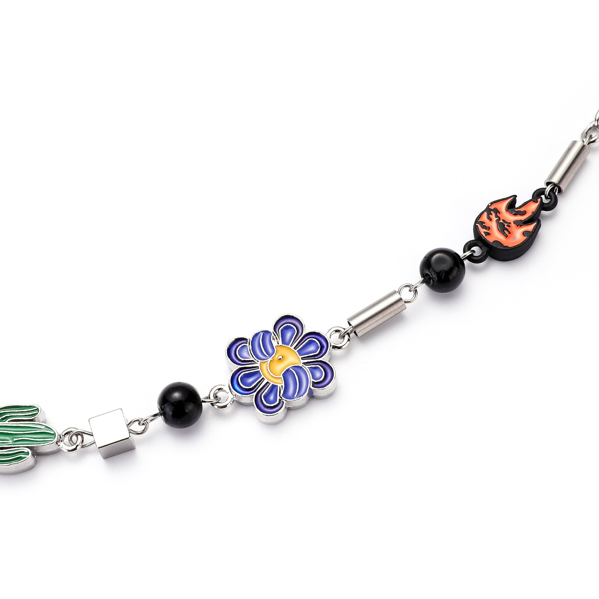 Wholesale Titanium Steel Cactus Horseshoe Necklace