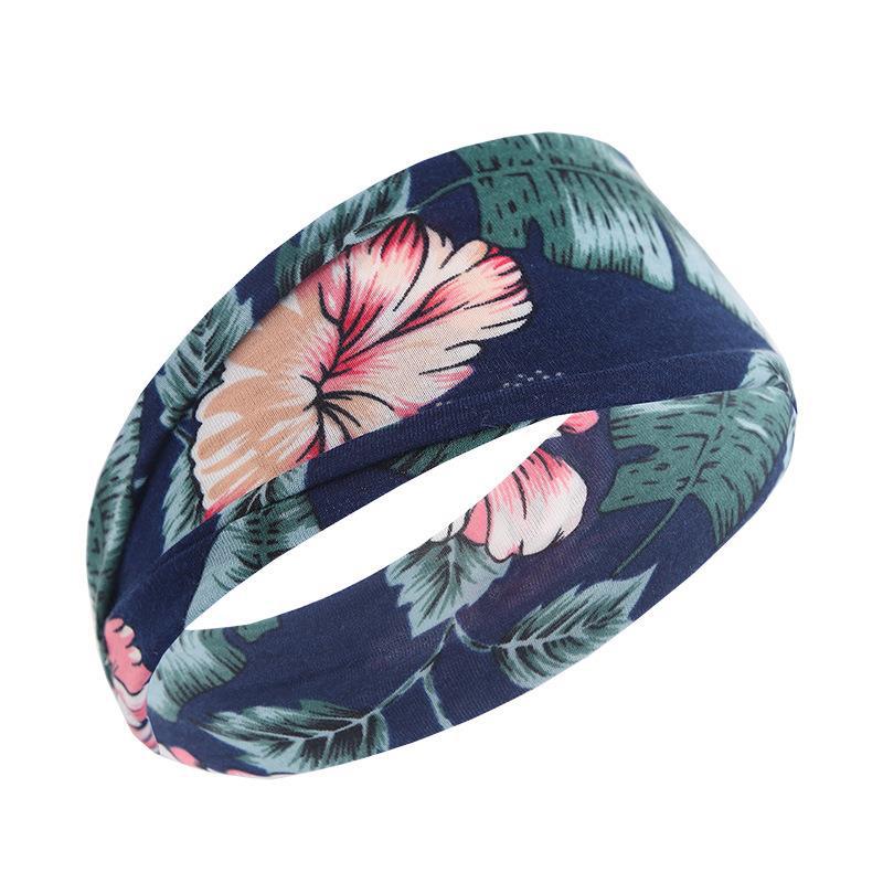 Venda al por mayor lazo elástico del pelo de la tela de la cruz del lado estrecho